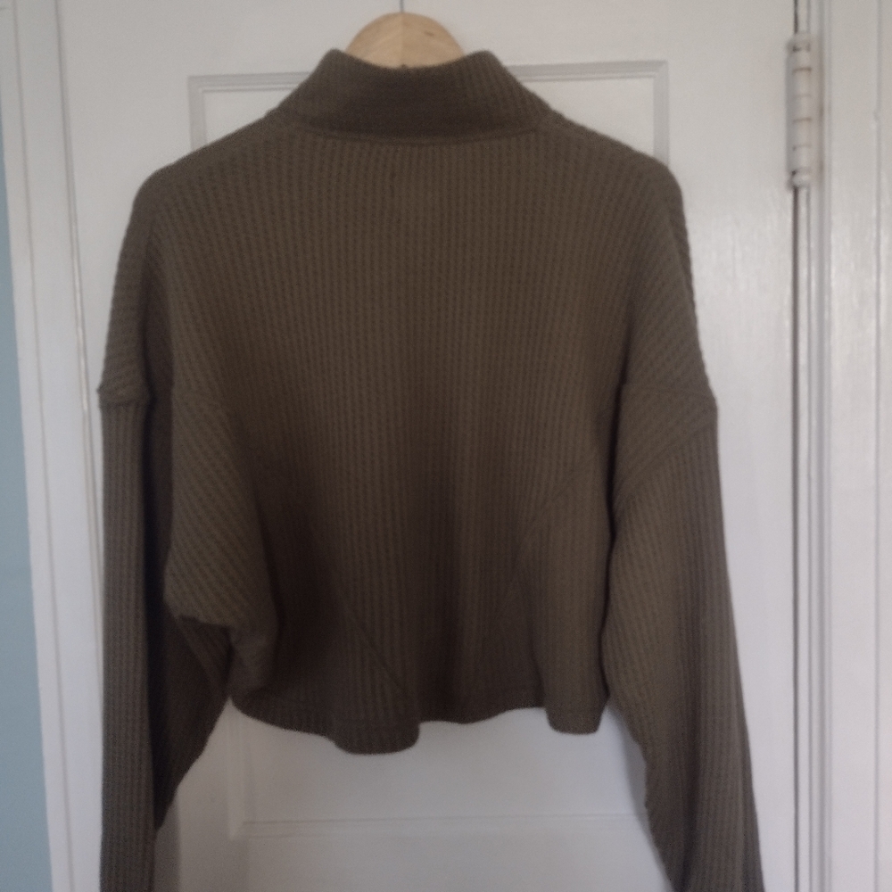 Urban Outfitters BDG Leo Waffle Zip Front Sweater - Picture 8 of 10